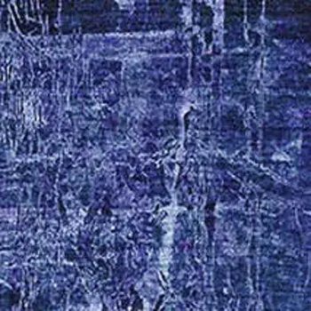 5' X 8' Navy Blue And Ivory Abstract Washable Area Rug With UV Protection
