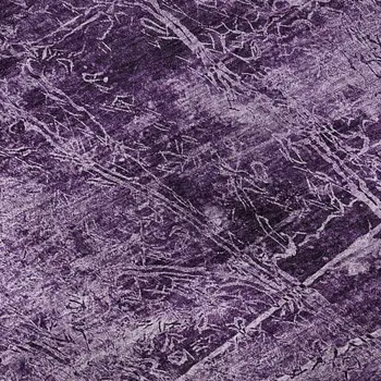10' X 14' Purple And Ivory Abstract Washable Area Rug With UV Protection