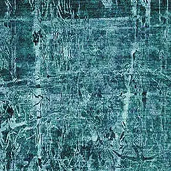 5' X 8' Teal And Ivory Abstract Washable Area Rug With UV Protection