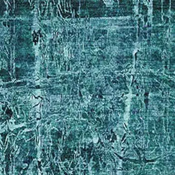 9' X 12' Teal And Ivory Abstract Washable Area Rug With UV Protection