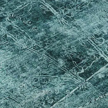 10' X 14' Teal And Ivory Abstract Washable Area Rug With UV Protection