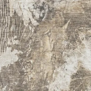 3' X 5' Beige And Ivory Floral Washable Area Rug With UV Protection