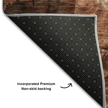8' X 10' Rust And Ivory Floral Washable Area Rug With UV Protection