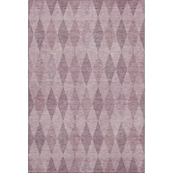 8' X 10' Blush And Purple Geometric Washable Area Rug With UV Protection