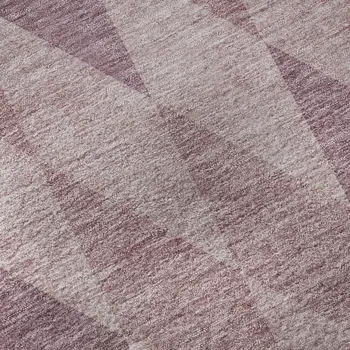 8' X 10' Blush And Purple Geometric Washable Area Rug With UV Protection