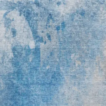 5' X 8' Blue And Gray Abstract Washable Area Rug With UV Protection