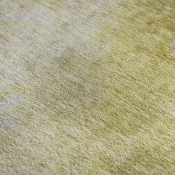 9' X 12' Gold And Gray Abstract Washable Area Rug With UV Protection