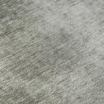8' Gray And Ivory Abstract Washable Round Rug With UV Protection