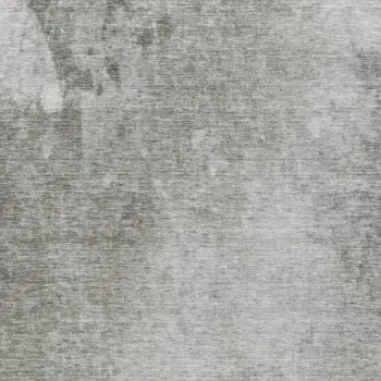 9' X 12' Gray And Ivory Abstract Washable Area Rug With UV Protection