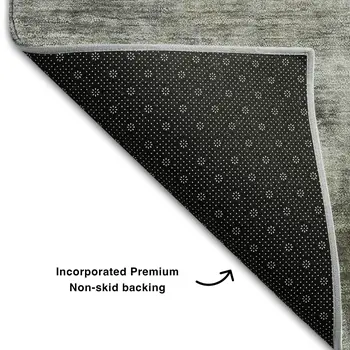 10' X 14' Gray And Ivory Abstract Washable Area Rug With UV Protection