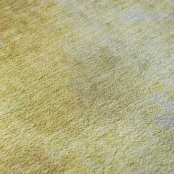 3' X 5' Wheat And Purple Abstract Washable Area Rug With UV Protection