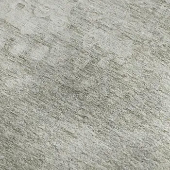 5' X 8' Beige And Ivory Abstract Washable Area Rug With UV Protection