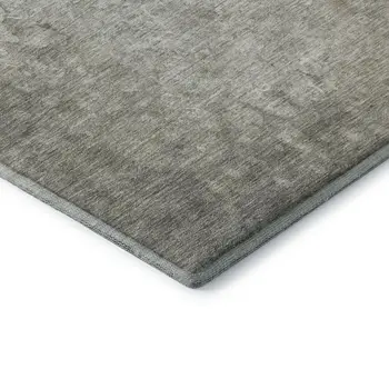 9' X 12' Beige And Ivory Abstract Washable Area Rug With UV Protection