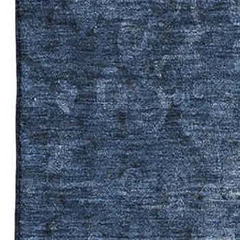 8' X 10' Blue And Ivory Abstract Washable Area Rug With UV Protection