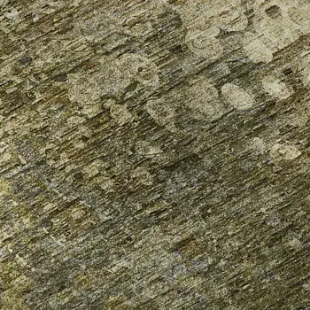 8' X 10' Brown And Ivory Abstract Washable Area Rug With UV Protection