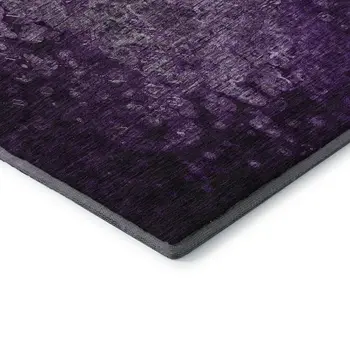 10' X 14' Purple And Ivory Abstract Washable Area Rug With UV Protection