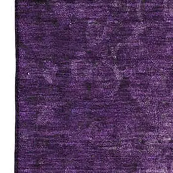 10' X 14' Purple And Ivory Abstract Washable Area Rug With UV Protection