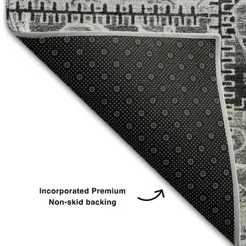 10' X 14' Gray And Ivory Patchwork Washable Area Rug With UV Protection
