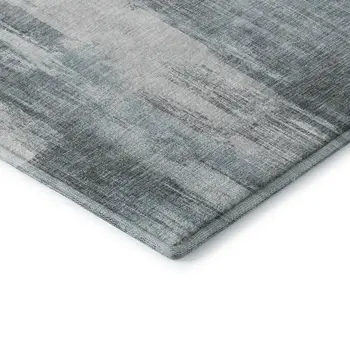 8' X 10' Teal And Ivory Abstract Washable Area Rug With UV Protection