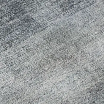 5' X 8' Navy Blue And Ivory Abstract Washable Area Rug With UV Protection