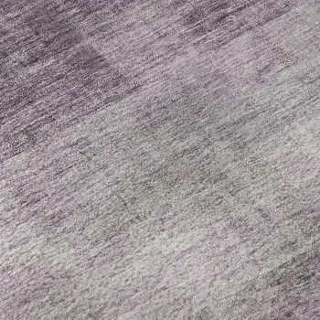 8' X 10' Purple And Ivory Abstract Washable Area Rug With UV Protection