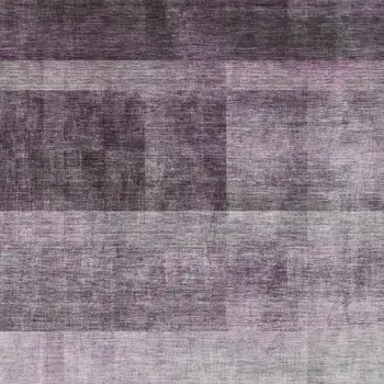9' X 12' Purple And Ivory Abstract Washable Area Rug With UV Protection