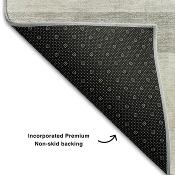 9' X 12' Taupe And Ivory Abstract Washable Area Rug With UV Protection