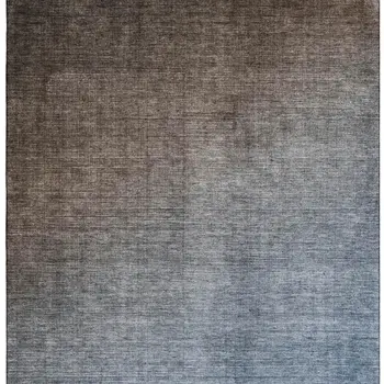 5' X 8' Chocolate And Blue Ombre Washable Area Rug With UV Protection