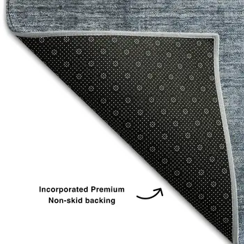 8' X 10' Chocolate And Blue Ombre Washable Area Rug With UV Protection