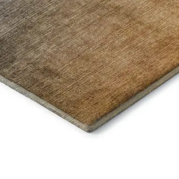 10' X 14' Navy Blue And Orange Ombre Washable Area Rug With UV Protection