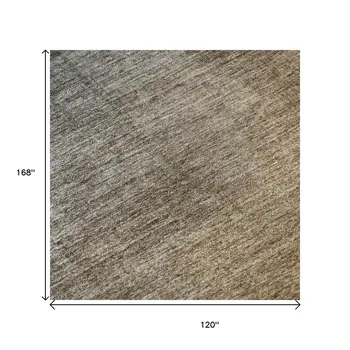 10' X 14' Navy Blue And Orange Ombre Washable Area Rug With UV Protection
