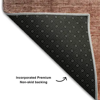 10' X 14' Teal And Rust Ombre Washable Area Rug With UV Protection