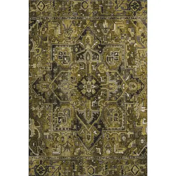 3' X 5' Brown Gray And Ivory Oriental Washable Area Rug With UV Protection