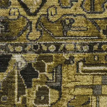 9' X 12' Brown Gray And Ivory Oriental Washable Area Rug With UV Protection