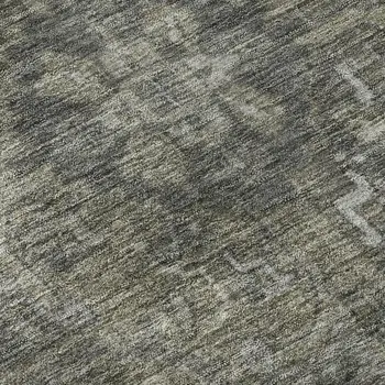 5' X 8' Coffee And Gray Oriental Washable Area Rug With UV Protection