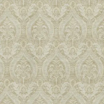 5' X 8' Beige And Ivory Floral Washable Area Rug With UV Protection