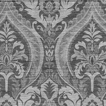 3' X 5' Gray And Ivory Floral Washable Area Rug With UV Protection