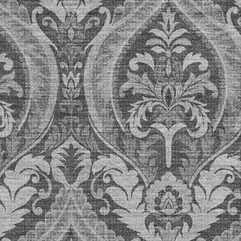8' X 10' Gray And Ivory Floral Washable Area Rug With UV Protection