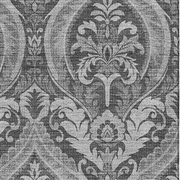 10' X 14' Gray And Ivory Floral Washable Area Rug With UV Protection