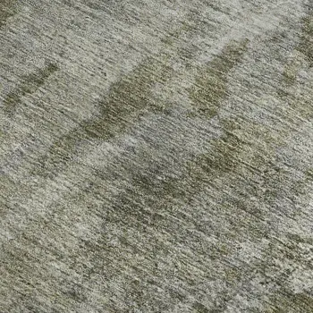 3' X 5' Beige And Ivory Abstract Washable Area Rug With UV Protection