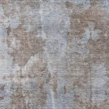 3' X 5' Brown And Ivory Abstract Washable Area Rug With UV Protection