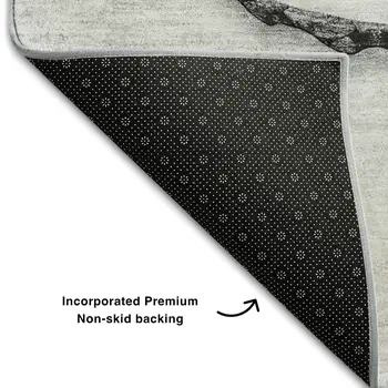 5' X 8' Gray And Ivory Woodland Lodge Washable Area Rug With UV Protection