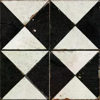 5" x 5" Black Vinyl Arabesque Peel And Stick Removable Tiles
