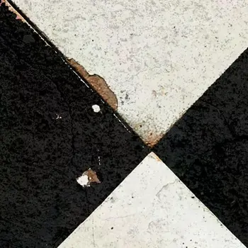 7" x 7" Black Vinyl Arabesque Peel And Stick Removable Tiles