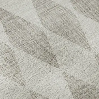 8' X 10' Beige And Ivory Diamond Washable Area Rug With UV Protection