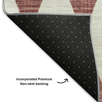 10' X 14' Burgundy And Ivory Diamond Washable Area Rug With UV Protection