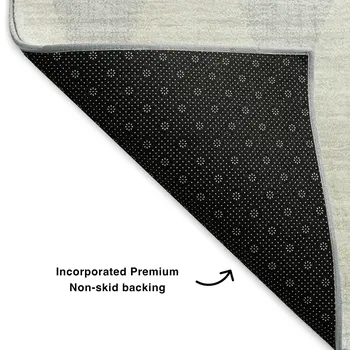 3' X 5' Silver And Ivory Diamond Washable Area Rug With UV Protection