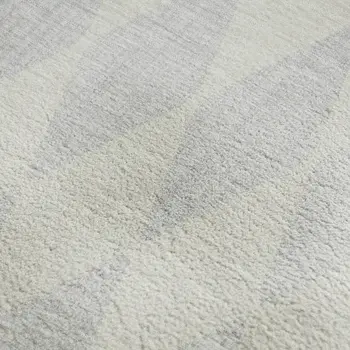 3' X 5' Silver And Ivory Diamond Washable Area Rug With UV Protection