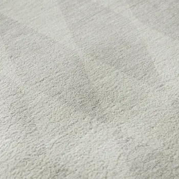 8' X 10' Ivory And Beige Diamond Washable Area Rug With UV Protection
