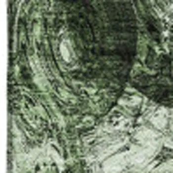 8' X 10' Green And Charcoal Abstract Washable Area Rug With UV Protection